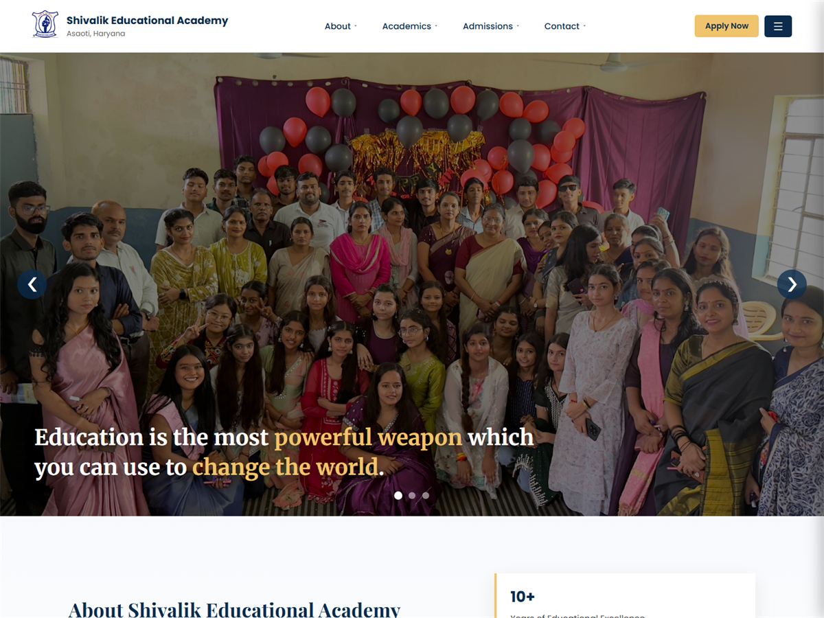 Shivalik Educational Academy — project screenshot